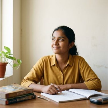 Student planning her career after taking a psychometric test